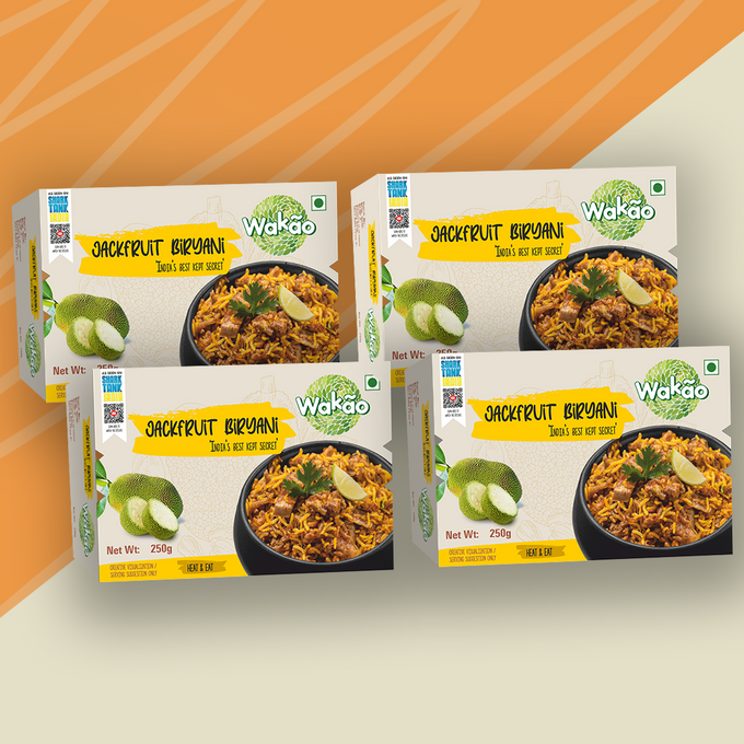 Jackfruit Biryani - Pack of 4 | Flavorful & Aromatic Ready-to-Eat Meal | No Preservatives